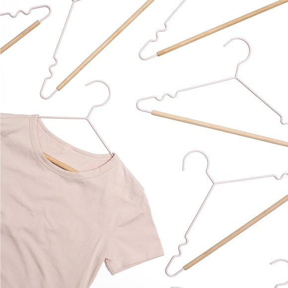 Mustard Made Blush Pink Adult Hangers Set Of 10 - Picture 2 of 3